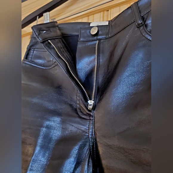 Aritzia Wilfred Size 2 Black Vegan Leather The Melina Pant - Picture 3 of 9
